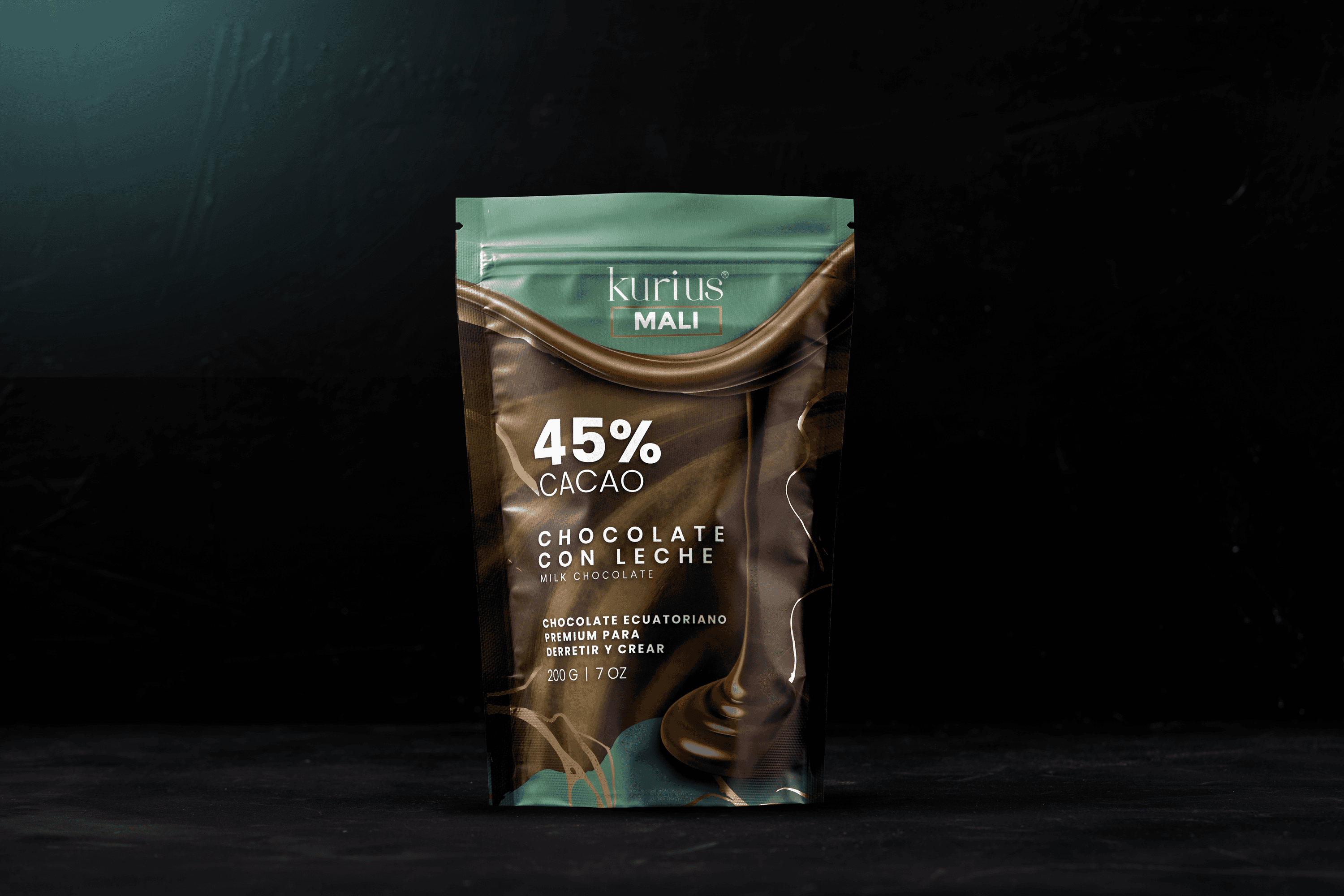 Monedas de chocolate Kurius Mali 45% chocoleche